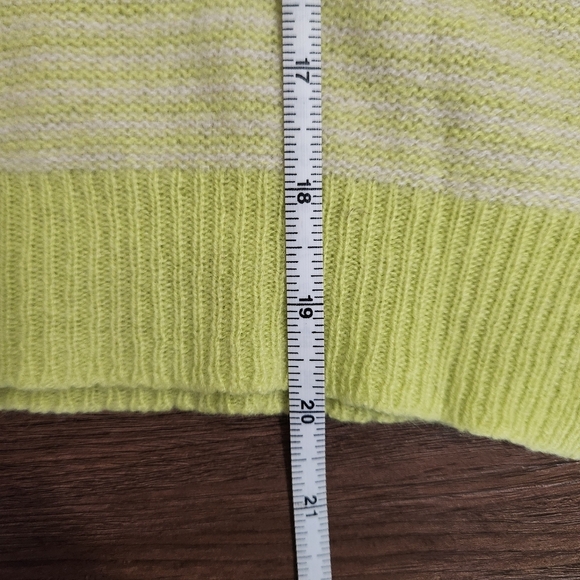 Rebecca Taylor Cashmere Neon Yellow Sweater XS Cozycore Fall Quiet luxury - Picture 7 of 7